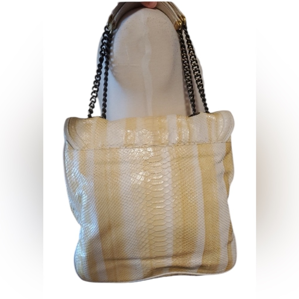 Rare Mcm Yellow Python Snakeskin Messenger Bag - image 2